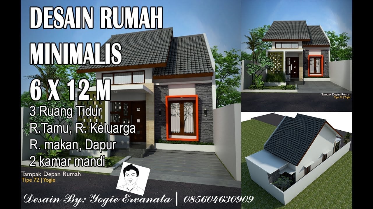 63 Kumpulan Desain Rumah Minimalis 12×6 Kreatif Deh