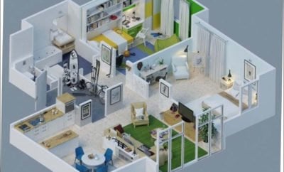 64 Gambar Desain Rumah 4 Kamar Kreatif Deh