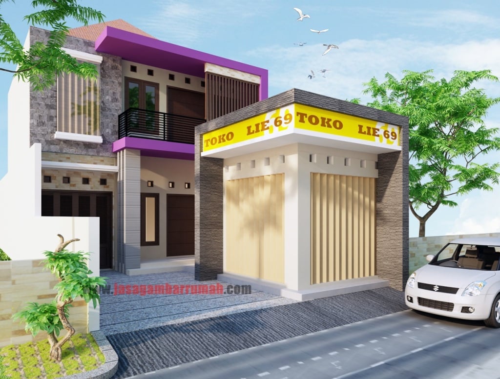 64 Gambar Rumah Minimalis Plus Toko Kreatif Deh