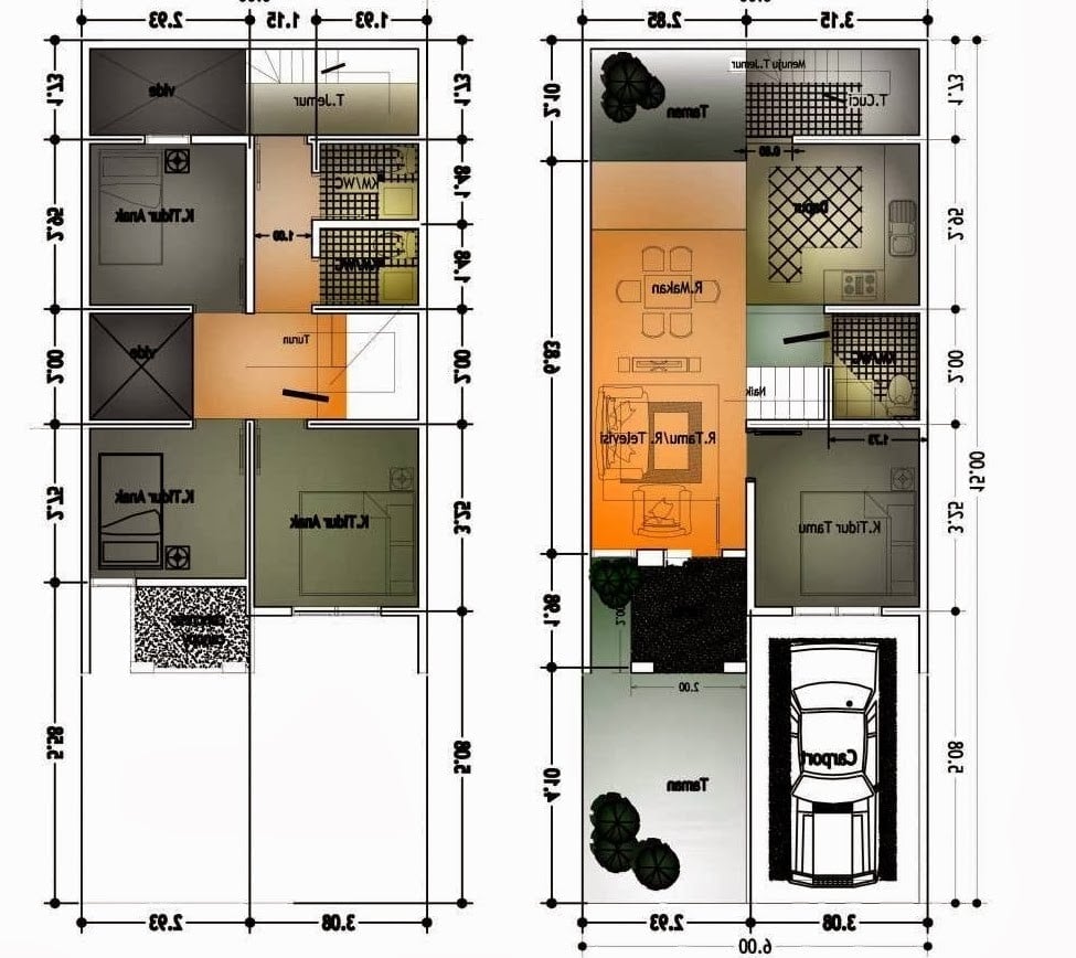 69 Trendy Denah Rumah 6×10 Paling Banyak di Cari