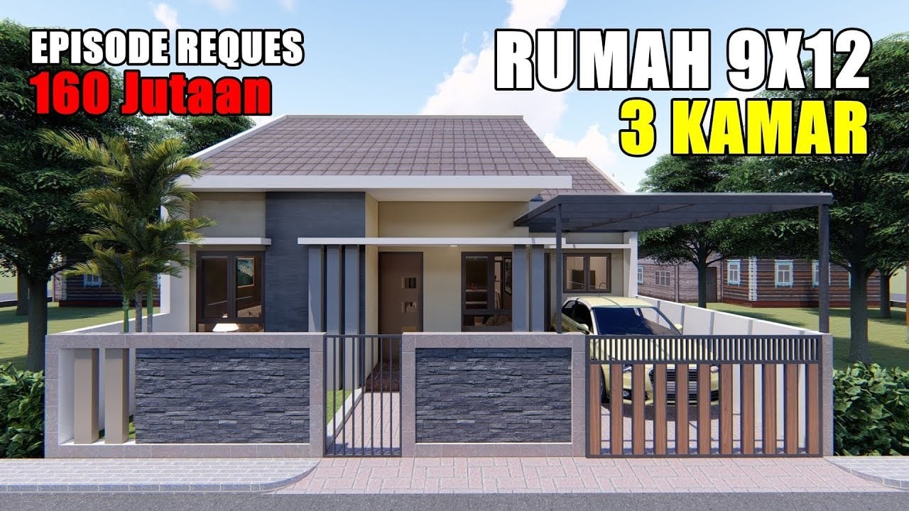 71 Ide Cantik Desain Rumah Minimalis 9 X 12 Istimewa Banget