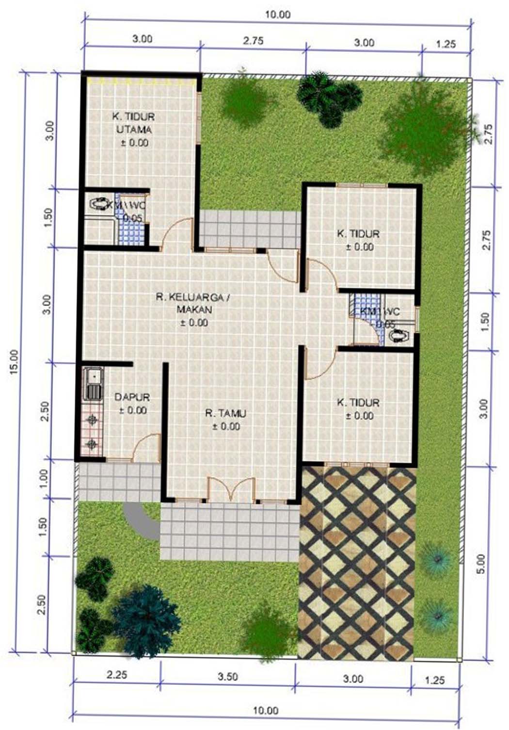 72 Gambar Denah Rumah Minimalis Sederhana Trend Masa Kini