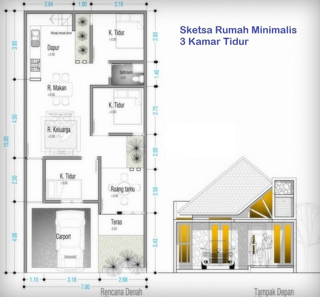 72 Trendy Rumah Minimalis 7 X 12 Trend Masa Kini