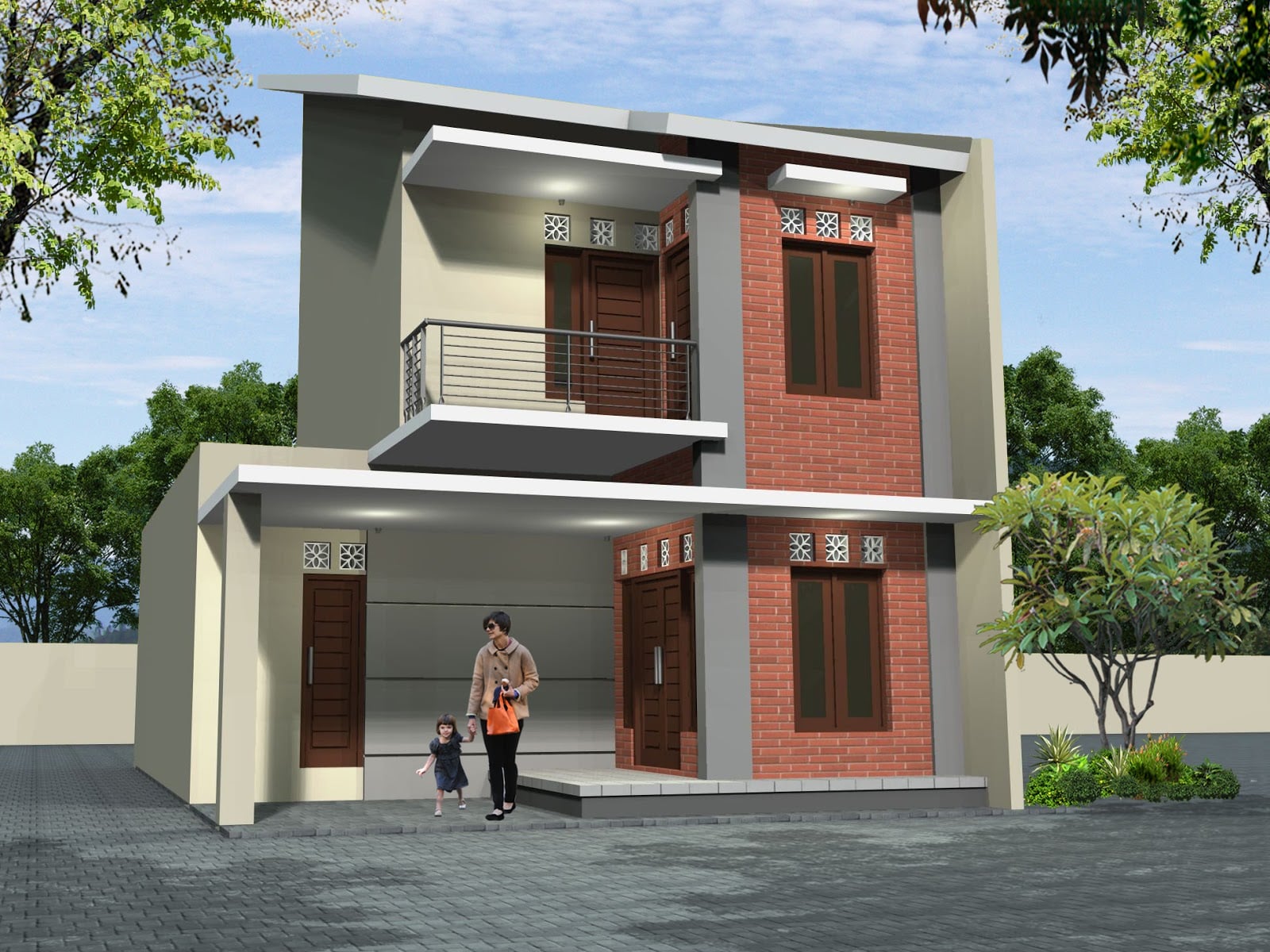 Desain Eksterior Rumah Minimalis 1 Lantai Arcadia Design Architect