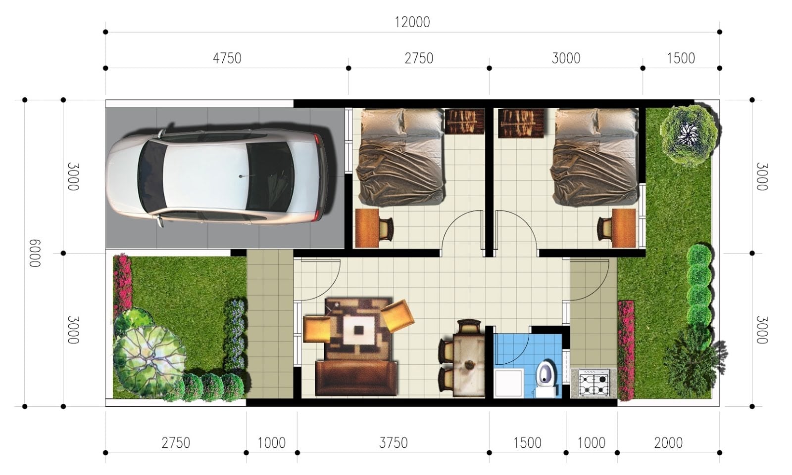 73 Inspirasi Desain Rumah Minimalis Type 36 Luas Tanah 90 Trend Masa Kini