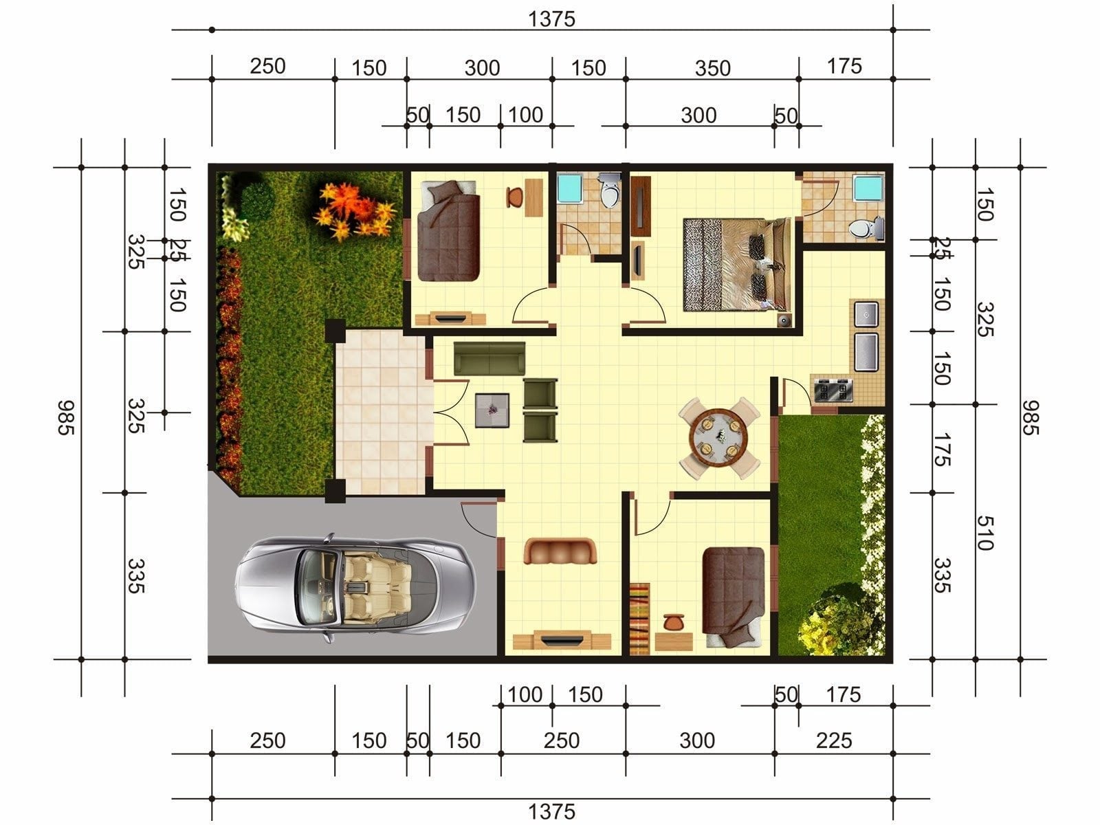 74 Terindah Denah Rumah Tipe 36 Istimewa Banget