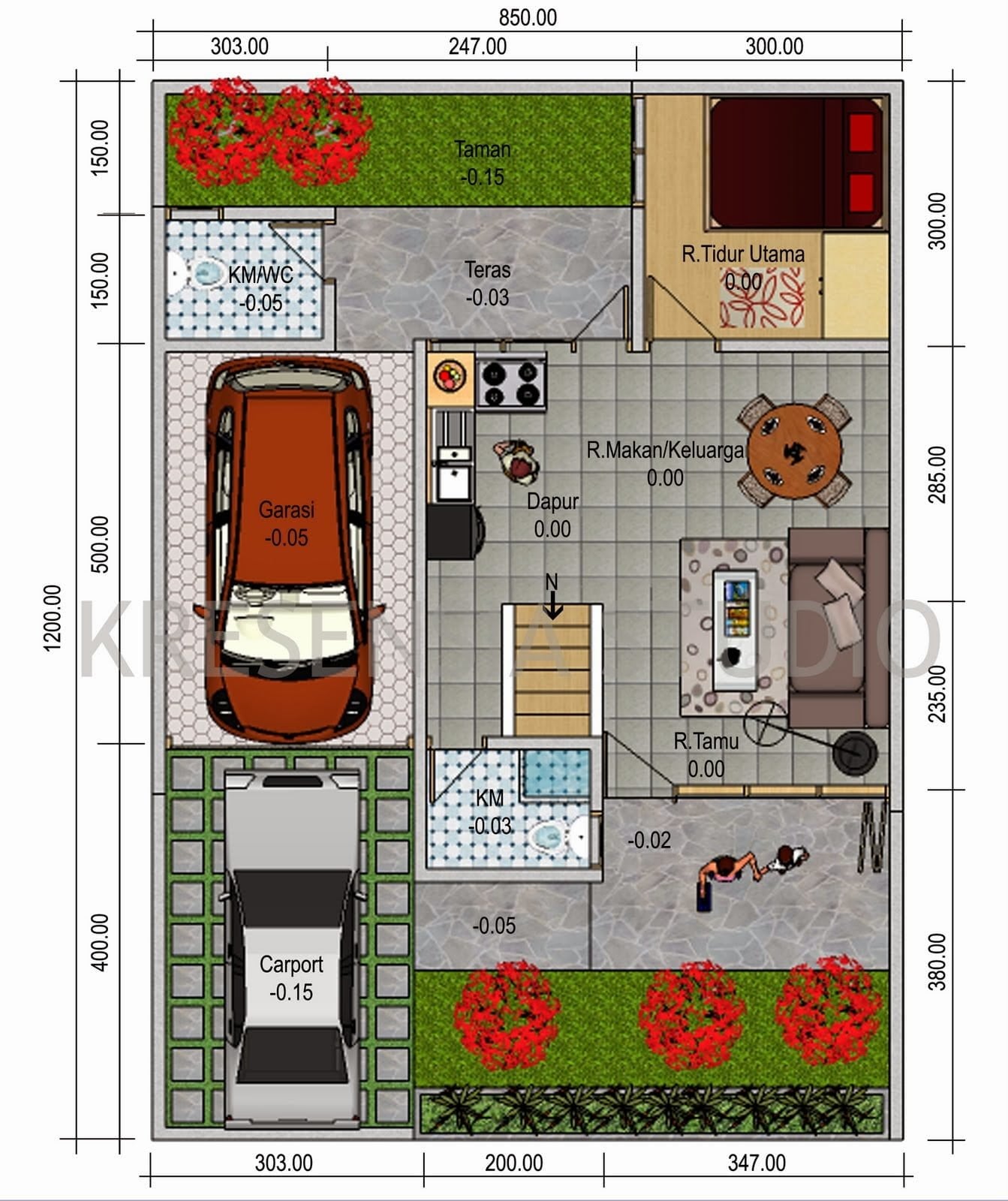75 Ide Cantik Rumah Minimalis Ukuran 6×8 Terbaru 2020