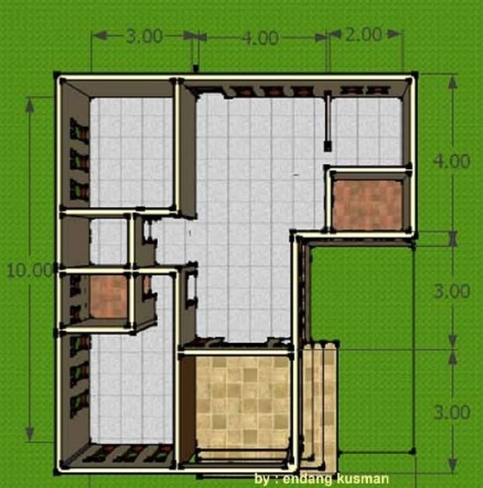 77 Gambar Desain Rumah Leter L 3 Kamar Terbaru 2020