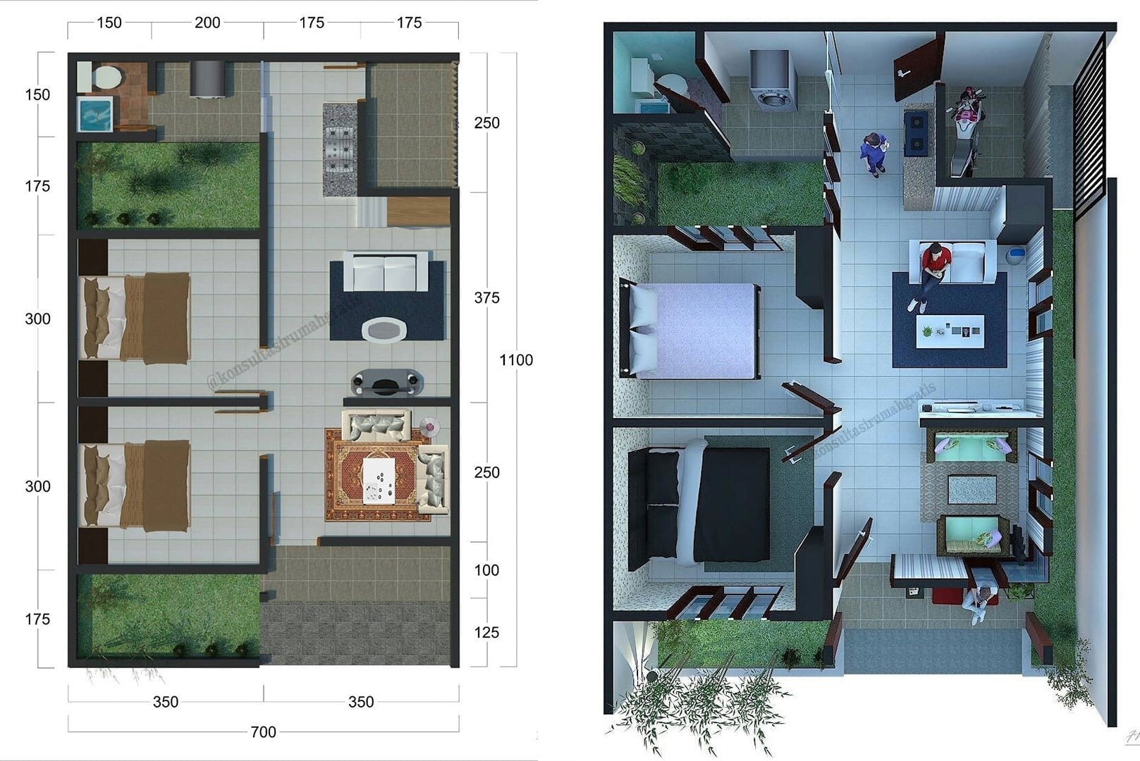 94 Inspirasi Denah Rumah Minimalis Sederhana Istimewa Banget