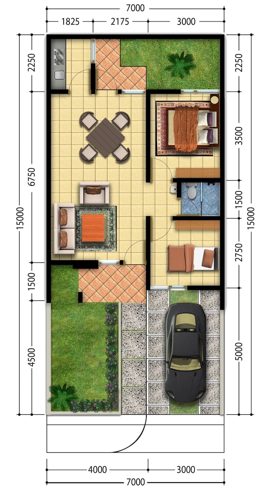 95 Ragam Seni Model Rumah Minimalis 7×15 Terbaru 2020