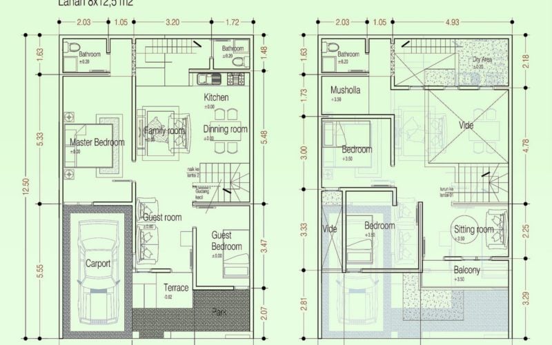 98 Ragam Seni Denah Rumah 8×12 Terbaru dan Terlengkap