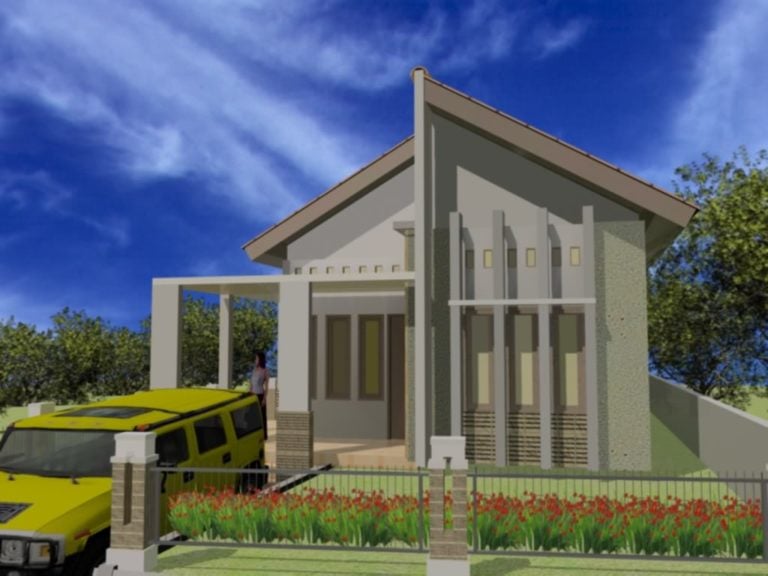 Teras Rumah  Minimalis Atap  Segitiga  Arcadia Design Architect