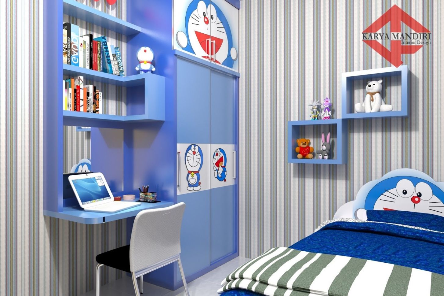 16 Ide Cantik Desain Kamar Tidur Anak Perempuan Doraemon Trend Masa Kini
