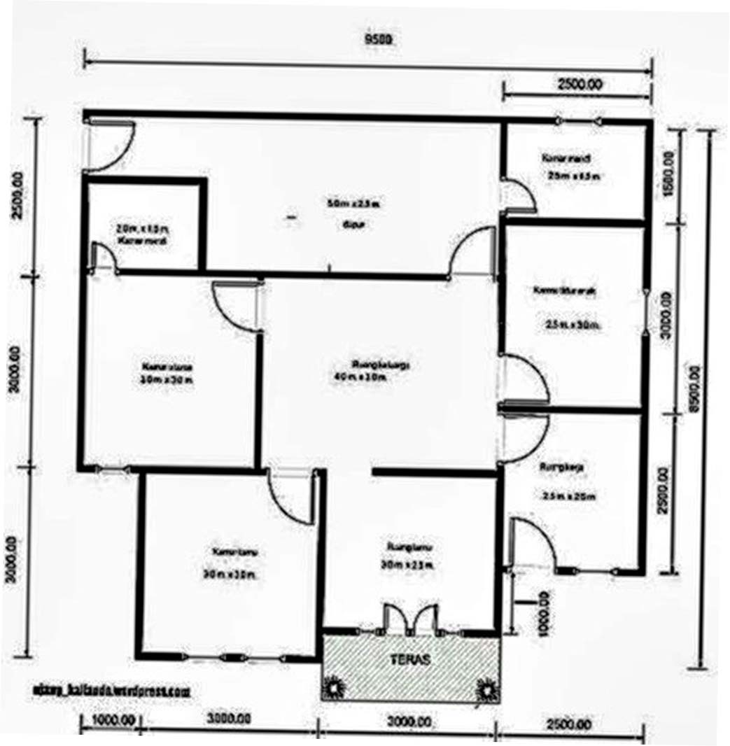 17 New Desain Rumah Sederhana 4 Kamar Tidur 1 Lantai Istimewa Banget