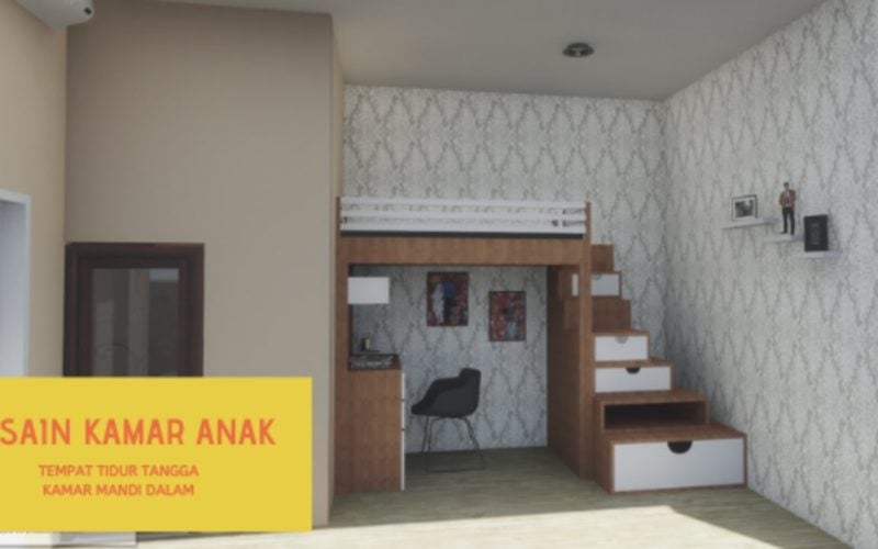 19 Ragam Seni Desain Kamar Tidur Anak Ukuran 3x4 Kreatif Deh