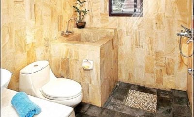 26 New Desain Kamar Mandi Dengan Batu Alam Kreatif Deh