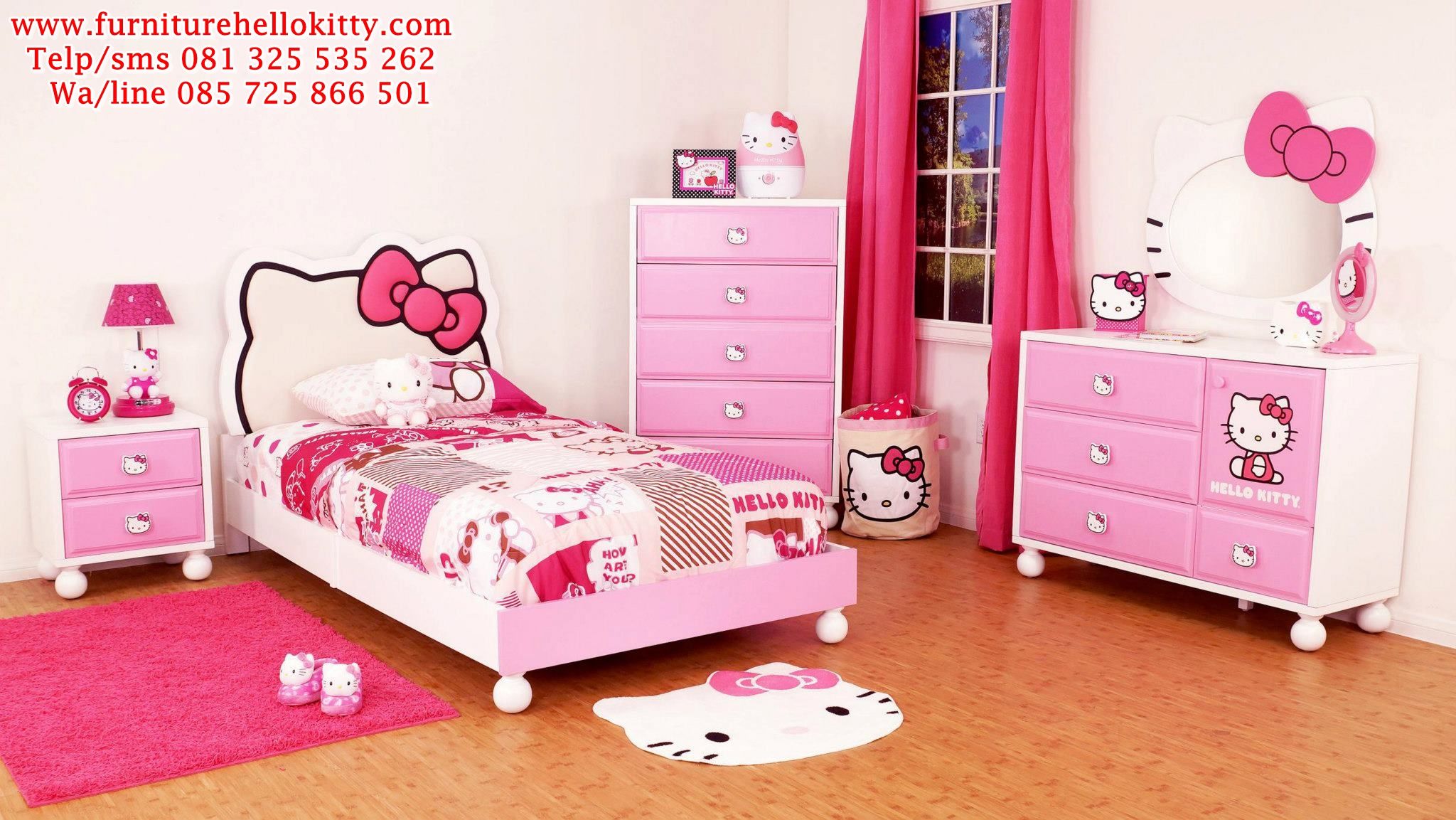 30 Inspirasi Desain Kamar Tidur Anak Hello Kitty Paling Banyak di Cari