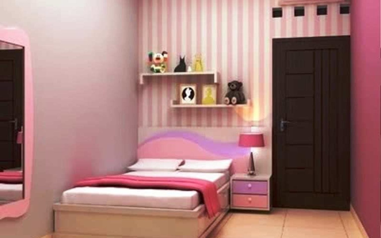 Desain Kamar  Tidur  Anak  Perempuan  Warna  Ungu Arcadia 