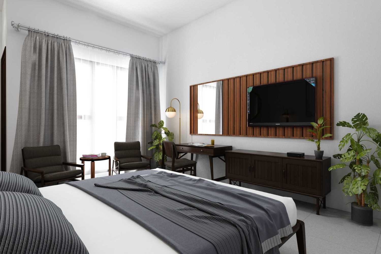 36 Ragam Seni Desain Kamar Tidur Hotel Minimalis Istimewa Banget