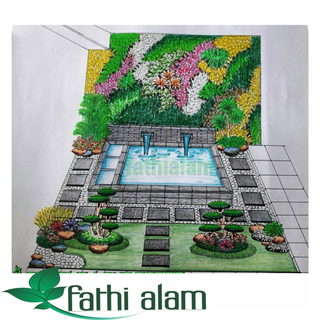 Desain Taman Bunga Pandaan