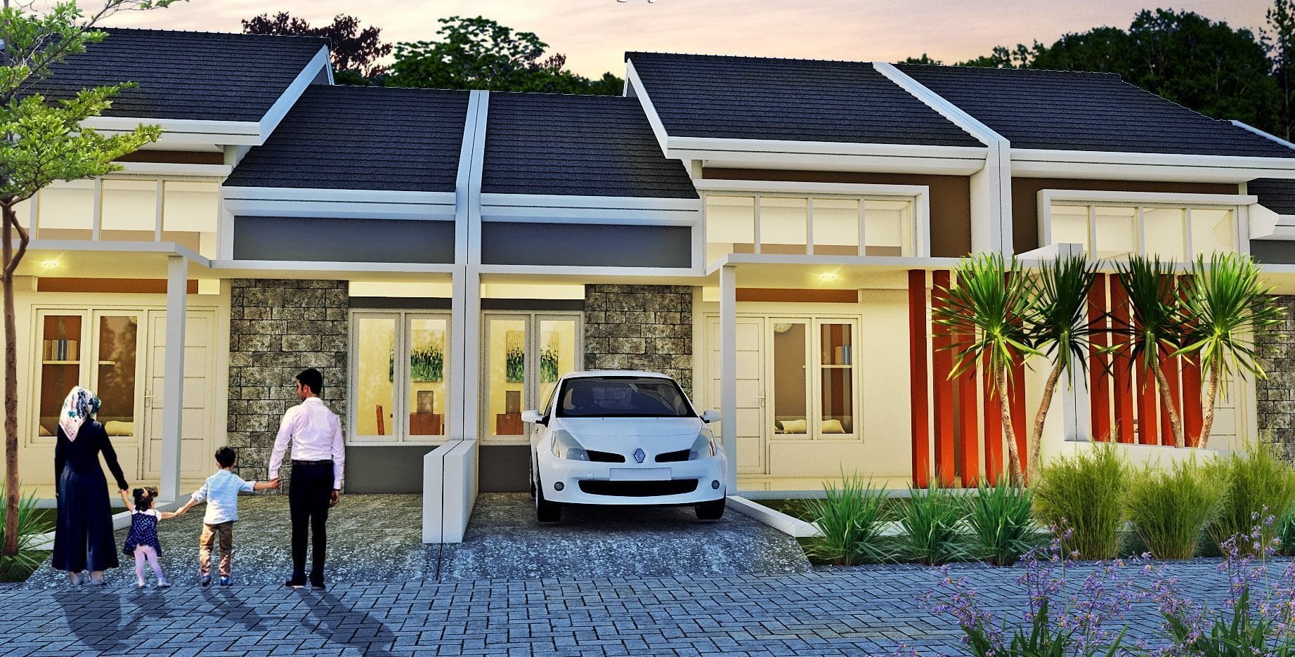 53 Ragam Seni Desain Teras Rumah Lebar 7 Meter Trend Masa Kini