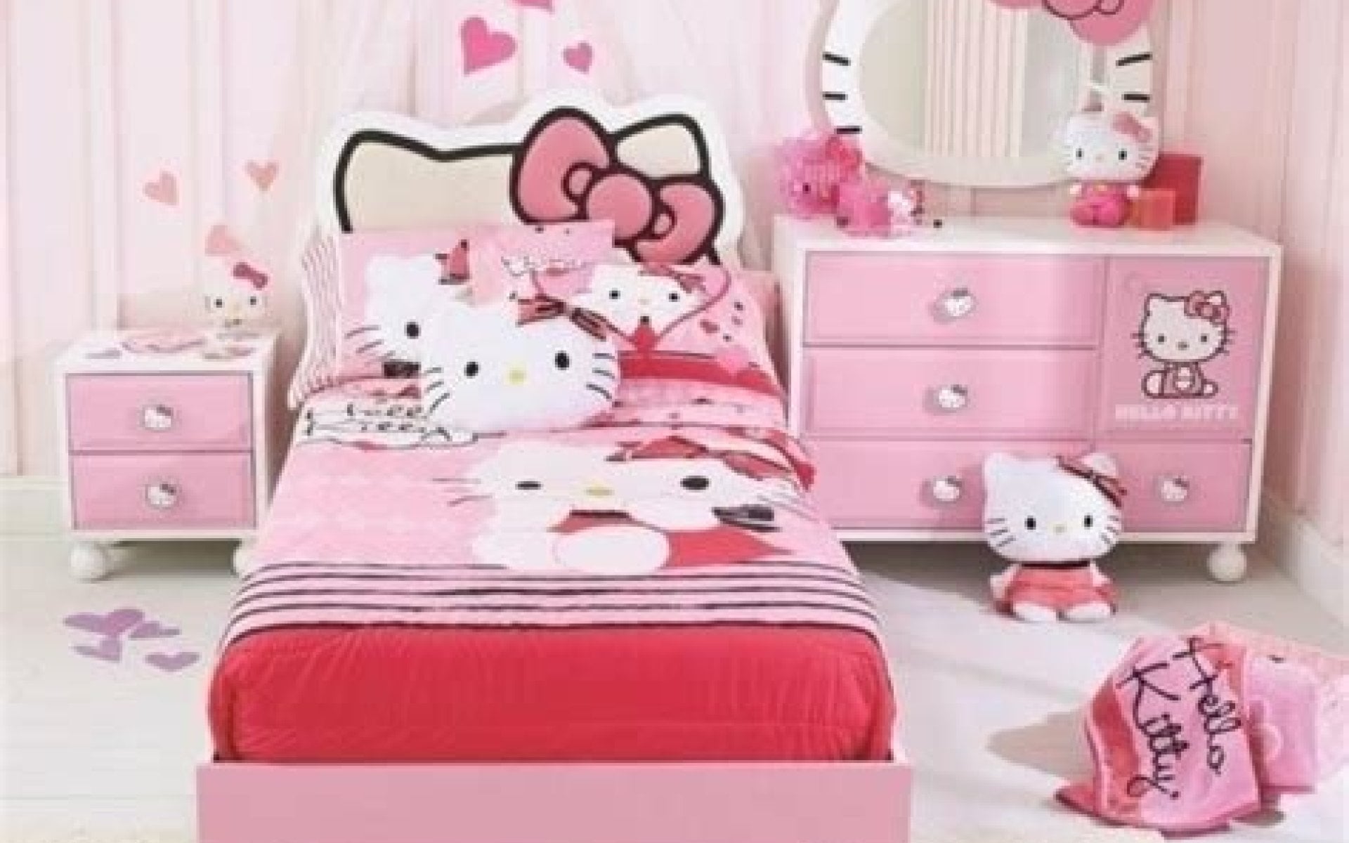 60 Ide Cantik Desain Kamar Tidur Anak Perempuan Hello Kitty Trend Masa Kini