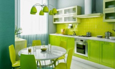 66 Ide Cantik Desain Dapur Minimalis Warna Hijau Paling Populer di Dunia