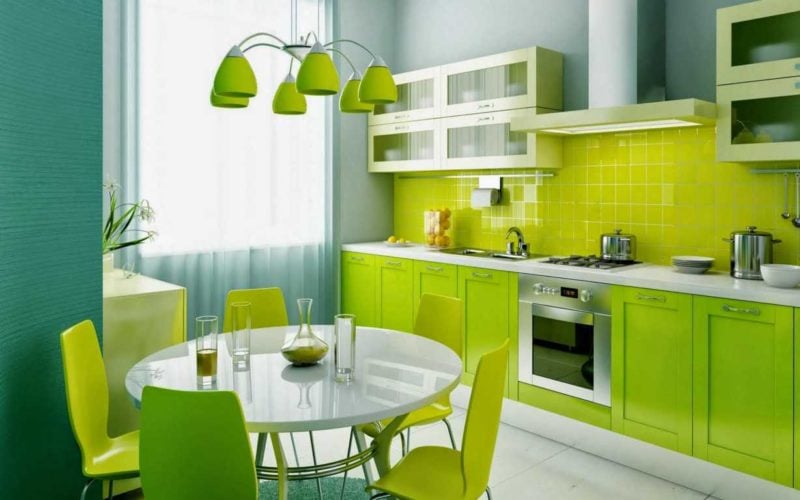 66 Ide Cantik Desain Dapur Minimalis Warna Hijau Paling Populer di Dunia