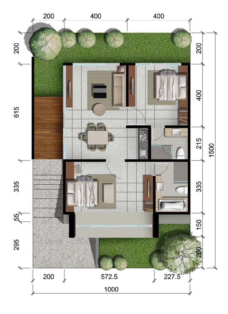 Desain Taman Bunga Pandaan