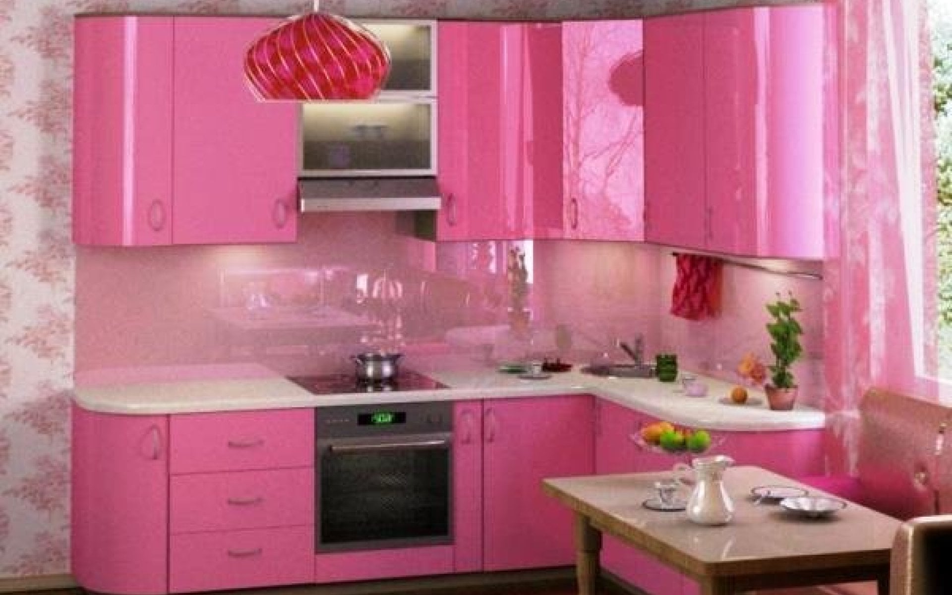 83 Ide Cantik Desain Dapur Cantik Warna Pink Kreatif Deh
