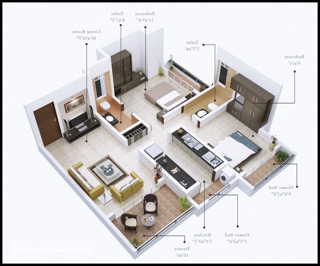 98 Trendy Desain Rumah 2 Kamar Tidur Sederhana Yang Wajib Kamu Ketahui