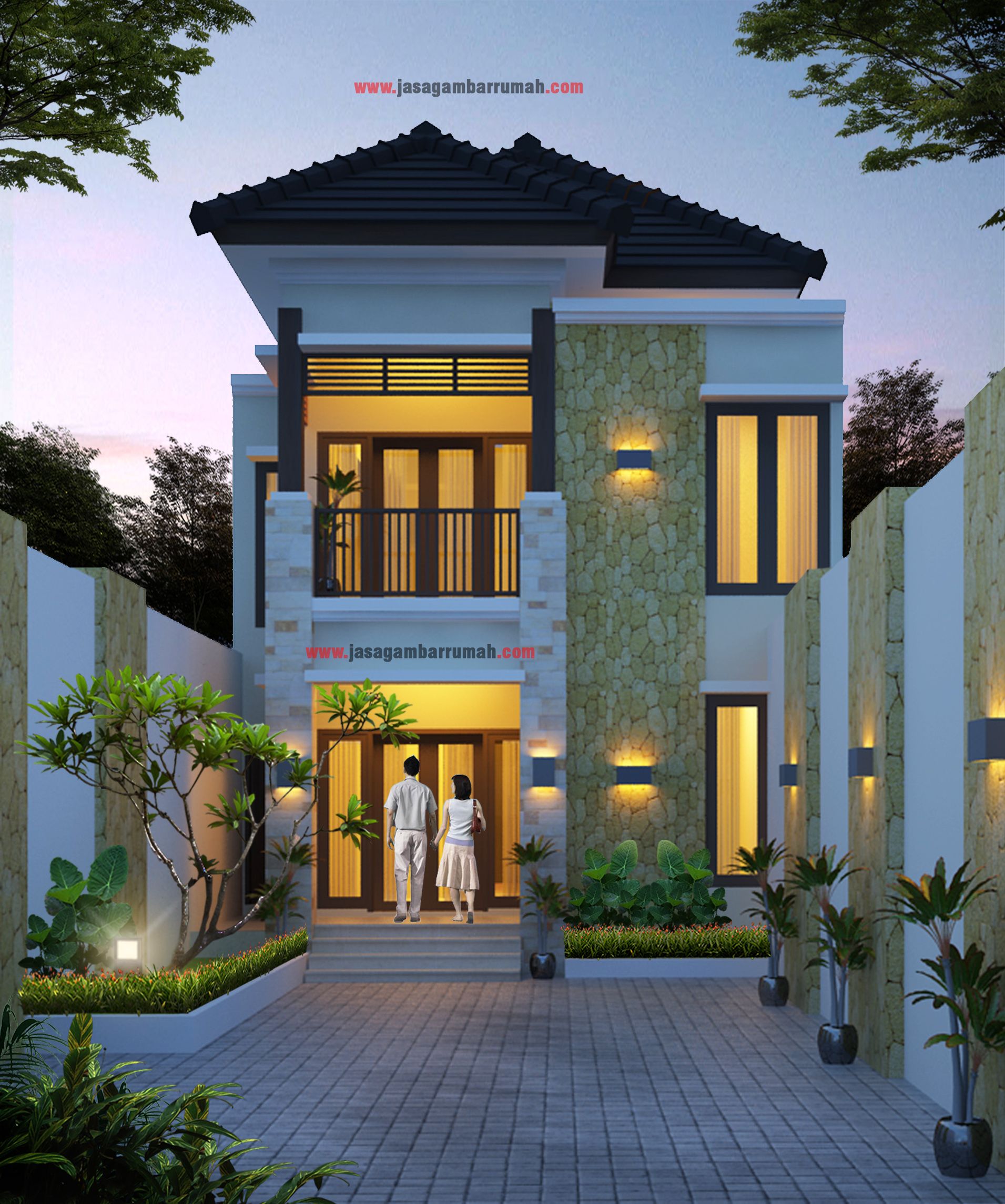 11 Ide Cantik Desain Rumah Konsep Villa Minimalis Paling Terkenal