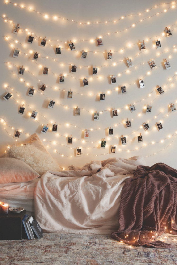 12 Ide Cantik Dekorasi Kamar Tidur Sederhana Dengan Lampu Tumblr Terlengkap