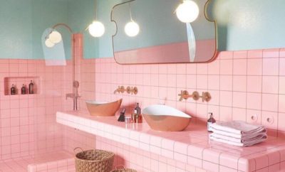 17 New Desain Kamar Mandi Minimalis Warna Pink Paling Populer di Dunia