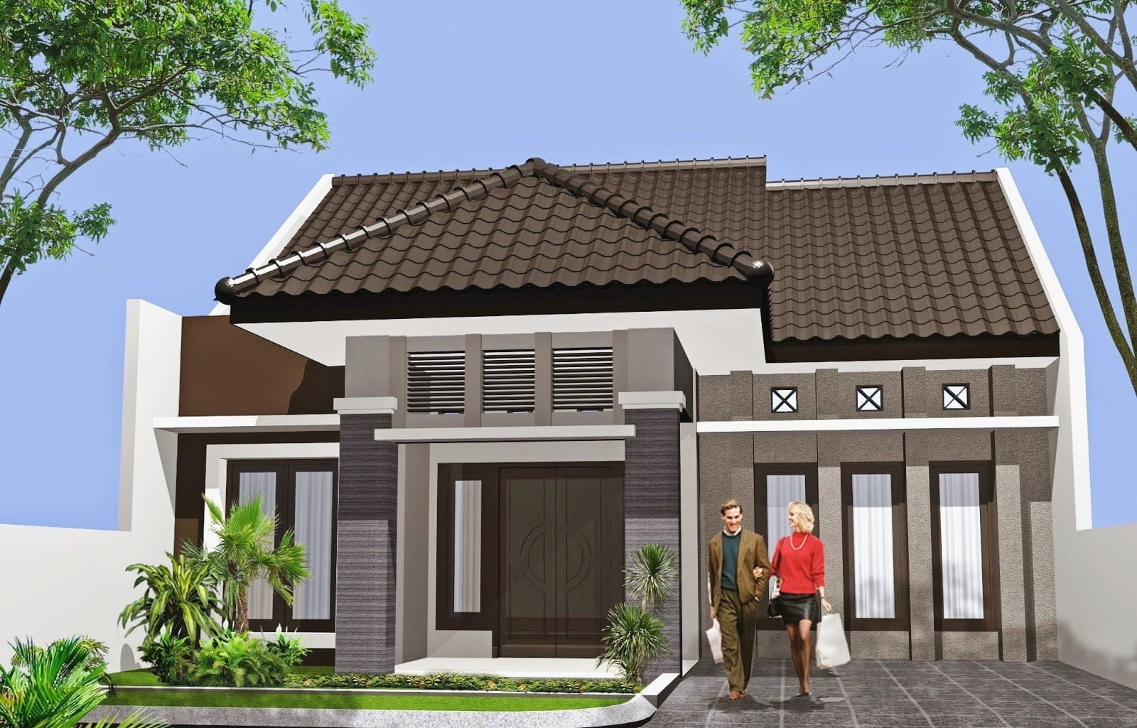 24 Inspirasi Desain Teras Rumah Atap Limasan Terlengkap