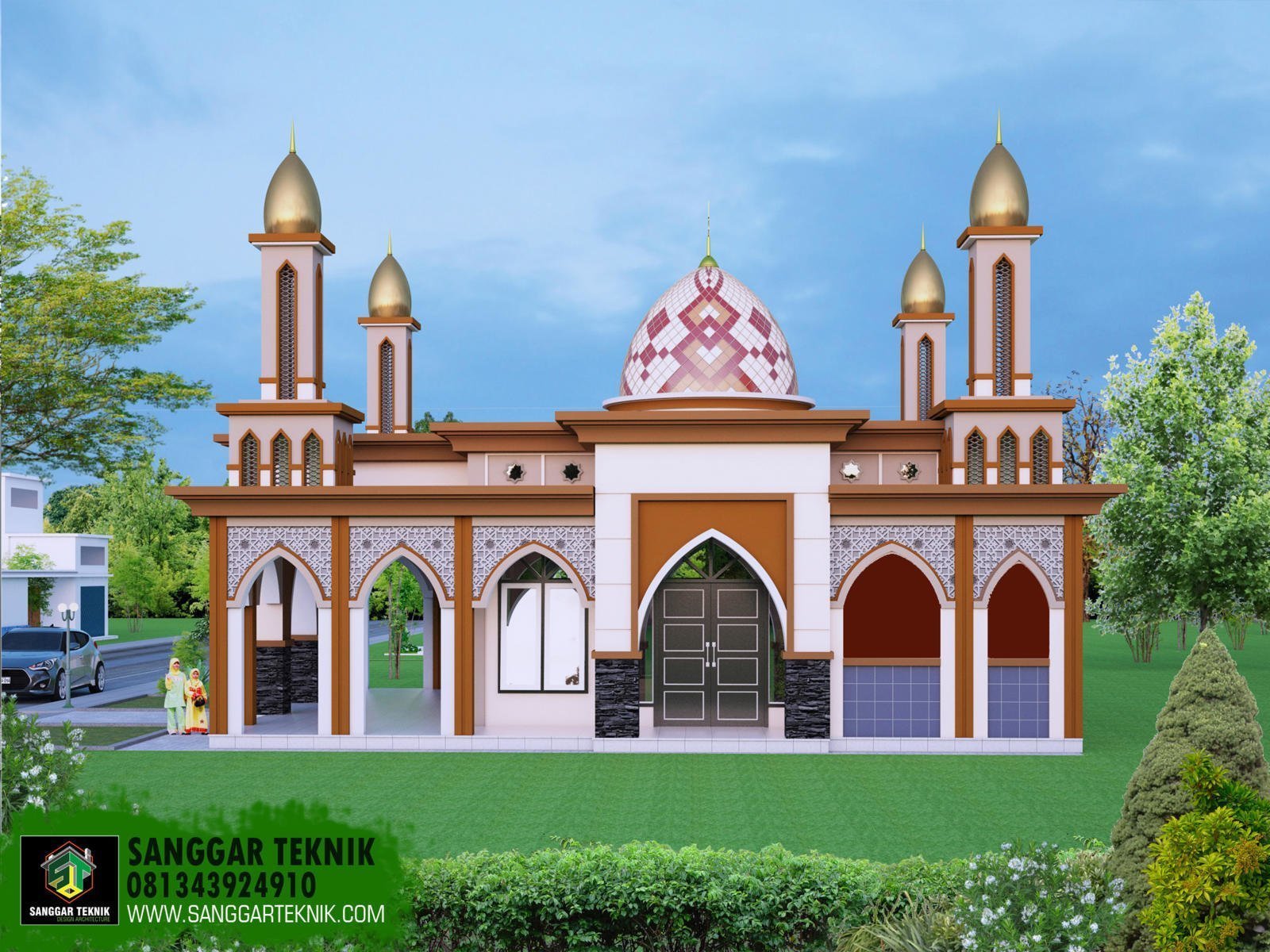24 Ragam Seni Desain Teras Masjid Minimalis Paling Terkenal