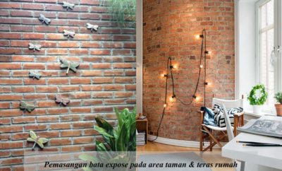 28 Inspirasi Desain Teras Rumah Bata Expose Trend Masa Kini