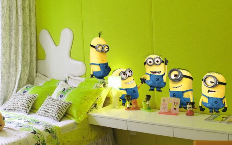 29 Ragam Seni Dekorasi Kamar Tidur Gambar Minion Paling Terkenal