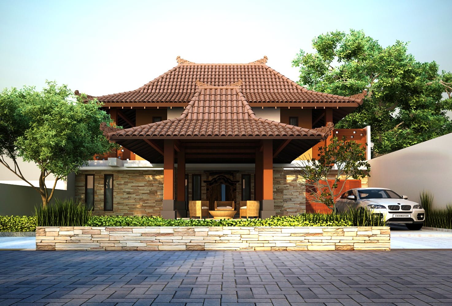 Desain Teras Depan Rumah Betawi