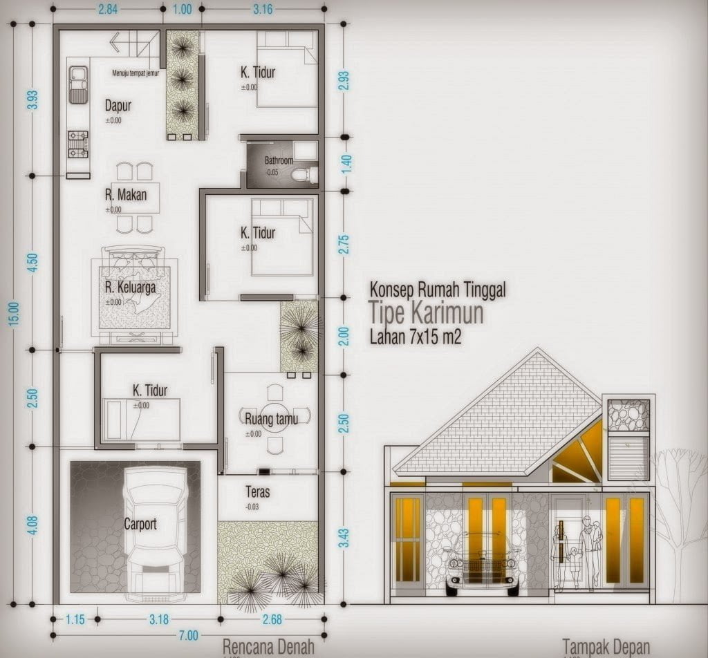 32 New Desain Rumah Minimalis Panjang Kebelakang Yang Belum Banyak Diketahui