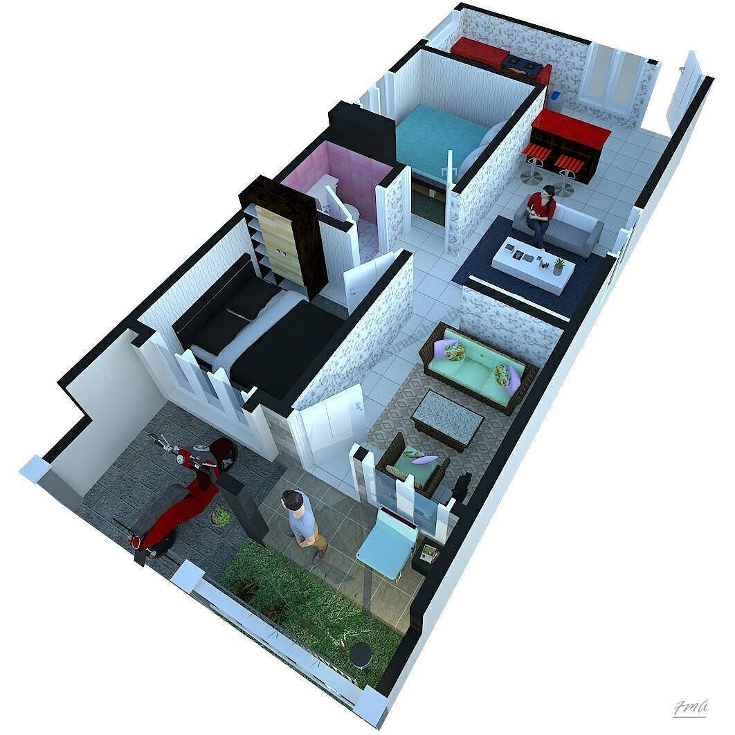 34 New Desain Rumah Minimalis 6x10 Meter Trend Masa Kini