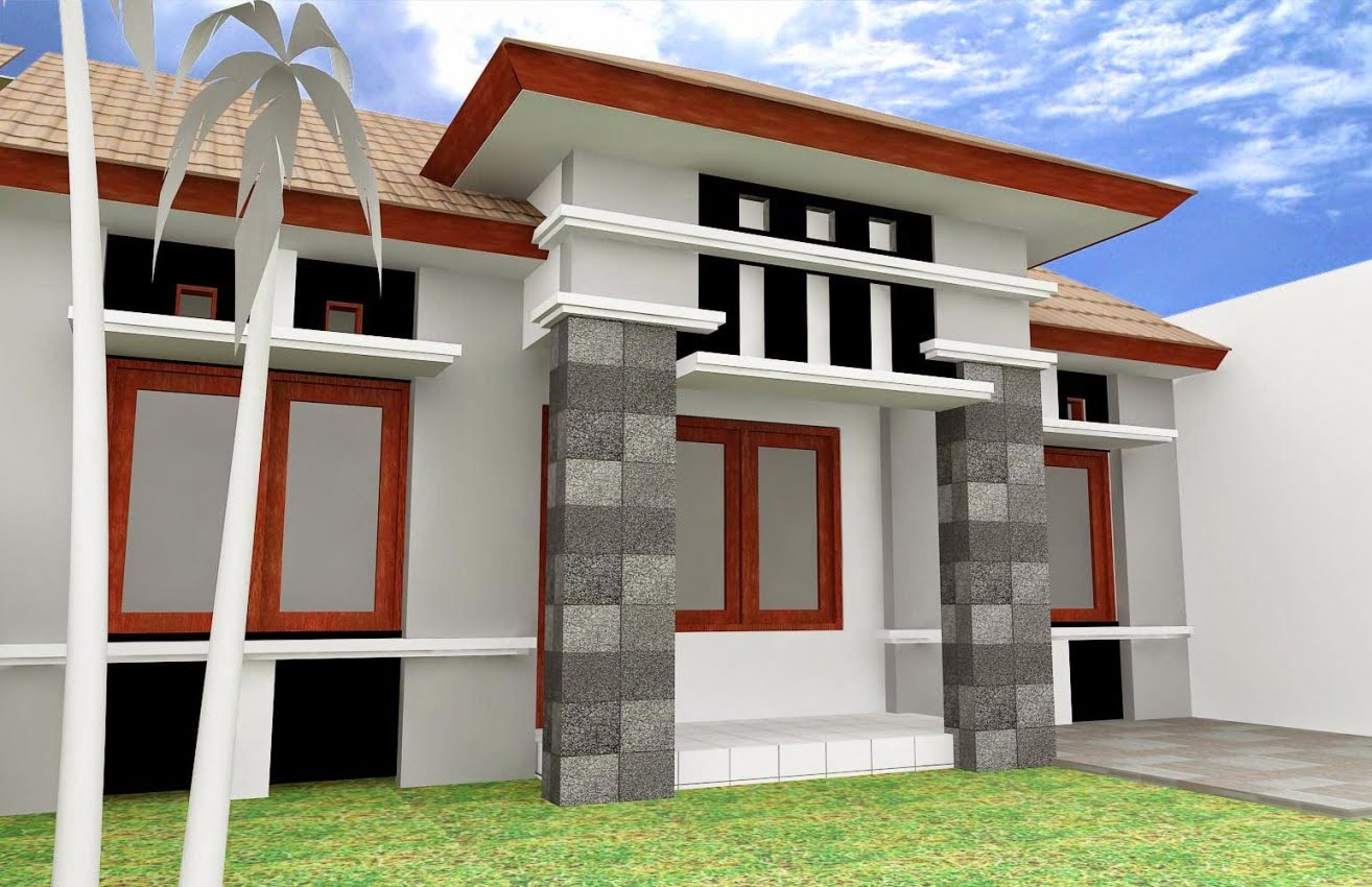 34 Trendy Desain Teras Rumah Pintu Dua Terlengkap