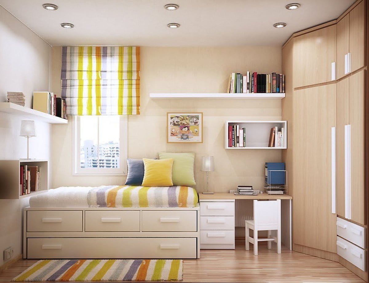 52 Inspirasi Desain Kamar Tidur Dengan Ruangan Sempit Kreatif Deh