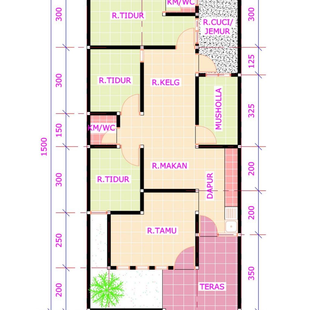 55 Trendy Desain Rumah Minimalis Ukuran 6x12 Meter Trend Masa Kini