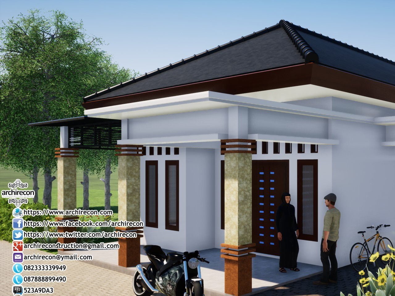 61 Ragam Seni Desain Teras Rumah Cor Minimalis Paling Terkenal