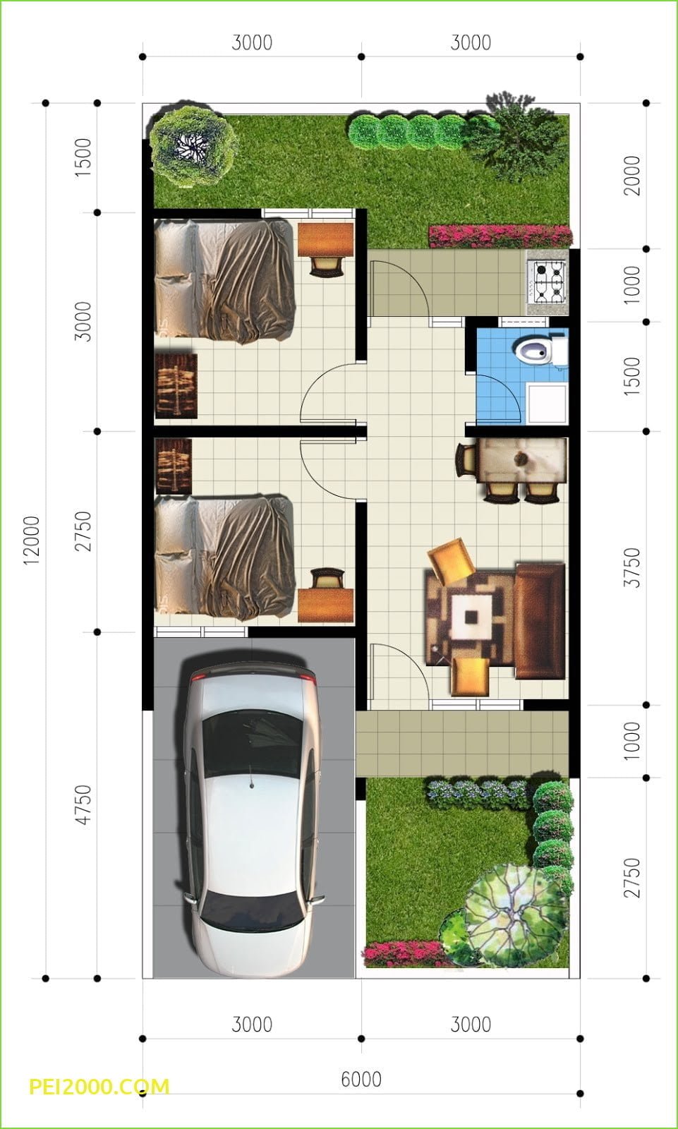 83 Ragam Seni Desain Rumah Minimalis Ukuran 6x10 Meter Trend Masa Kini