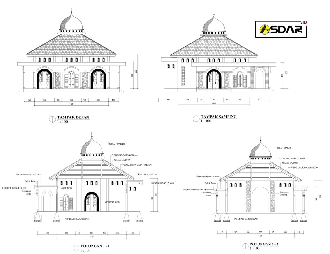 96 Kumpulan Desain Teras Masjid Minimalis Paling Terkenal