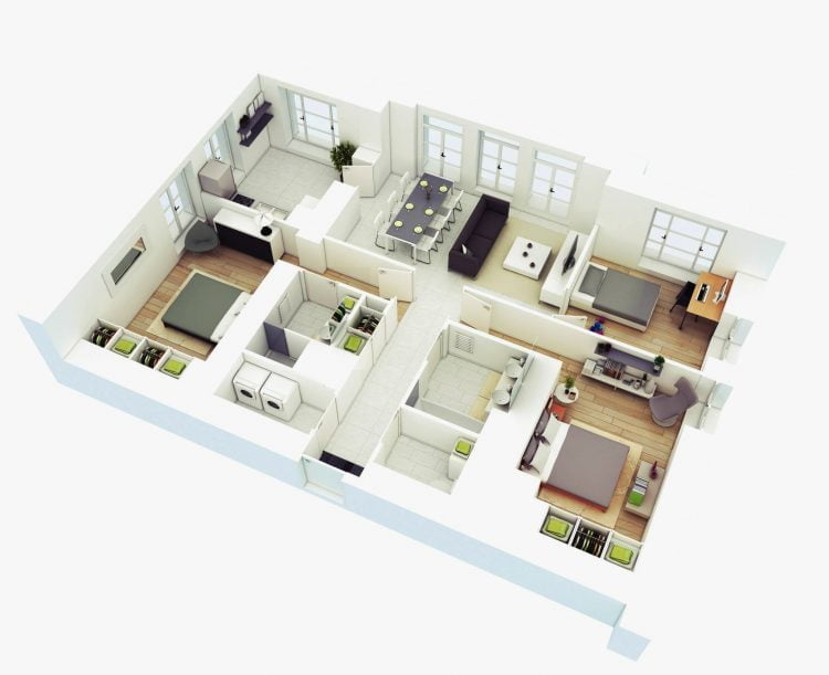 11 Kumpulan Desain Rumah Minimalis 3 Kamar Memanjang Murah untuk Dibangun