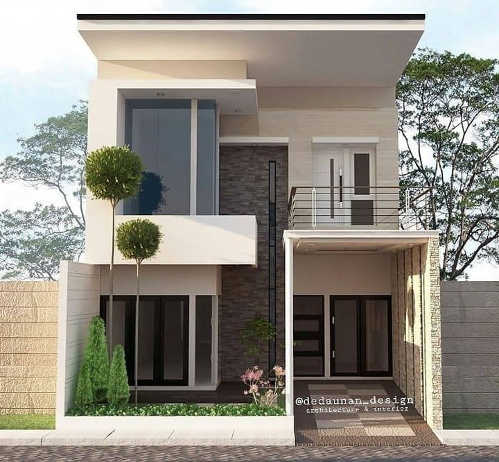 14 Gambar Desain Rumah Minimalis 2 Lantai Sederhana Di Kampung Paling Populer