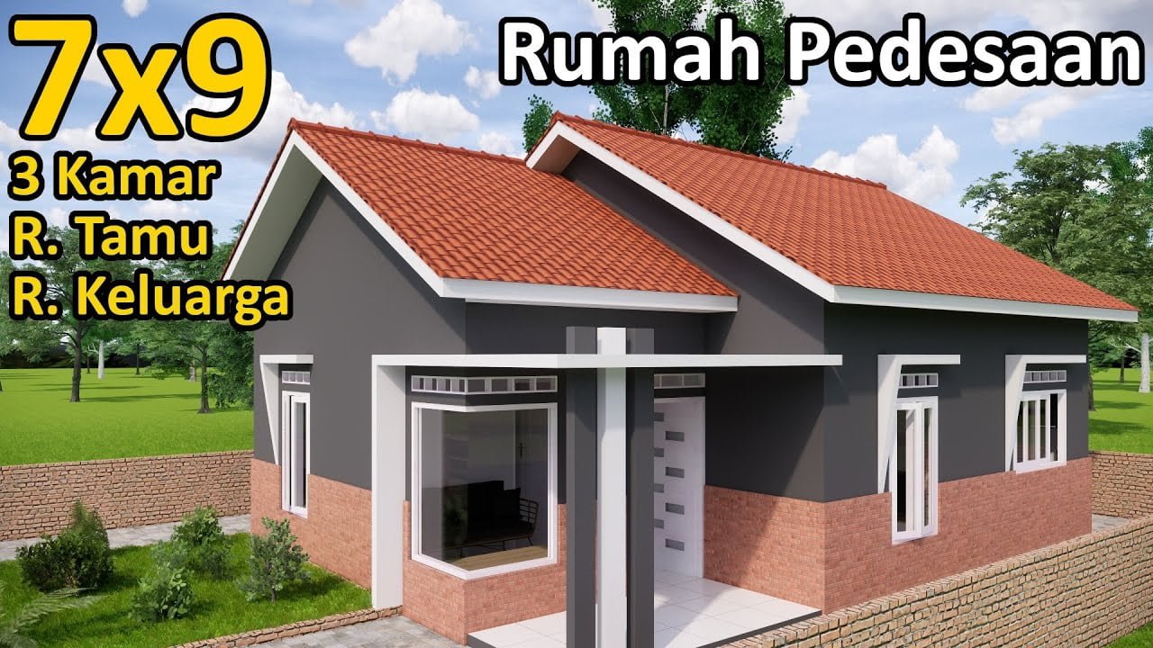 16 Foto Desain Rumah Minimalis 3 Kamar Ukuran 7x9 Murah untuk Dibangun